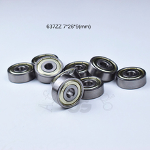 Mini rolamento em miniatura selado de metal, 637zz 7*26*9(mm) 9 peças com rolamento de metal cromado 637 637z 637 zz 2024 - compre barato