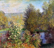 Oil Painting Reproduction on Linen canvas,a-corner-of-the-garden-at-montgeron-1877 by claude monet,museum quality,100% handmade 2024 - buy cheap