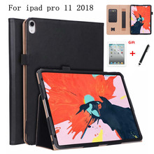 Case For Apple iPad pro 11 2018 Ultra thin Flip Wallet Smart Cover For New iPad Pro 11'' 2018 PU Leather Hand Holder Stand shell 2024 - buy cheap