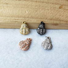 10 peças Minúsculo CZ CZ zircon Pedra Micro pave Pingente de cristal Charme Jóias Encontrar DIY colar para mulheres PD942 2024 - compre barato