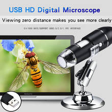 1600X 1000X USB Microscope Handheld Portable Digital Microscope USB Interface Electron Microscopes with 8 LEDs with Bracket 2024 - buy cheap
