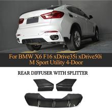 Задний спойлер из углеродного волокна для BMW F16 X6 xDrive35i xDrive50i 2015 - 2017 с передним сплиттером 2024 - купить недорого