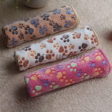 Cute Pet Small Warm Blanket Paw Print Dog Cat Hamsters Puppy Fleece Soft Beds Mat Cushion Pad 2024 - buy cheap