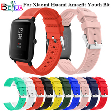 Сменные ремешки для часов Amazfit Youth, силиконовые ремешки для Xiaomi Huami Bip BIT PACE Lite Youth, Смарт-часы, наручные часы, браслет 2024 - купить недорого
