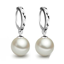 Fashio Plata Pearls Cute Earrings Jewelry For Women Girl Pendientes Plata Brincos Earrings 2024 - buy cheap