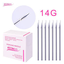 ATOMUS 100pcs 14G 16G 18G Surgical Steel Body Piercing Needles for Navel Nose Lip Ear Tattoo Mixed Sizes Piercing Needles 2024 - buy cheap