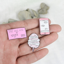 Sweety Pins Kiss Coupon Candy Sugar Pink Dialog Brooches Pins for Girlfriend Denim jackets Backpack Accessories Brooch for Girls 2024 - buy cheap
