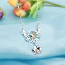 dongsheng Cartoon Anime Sailor Moon Star Angel Wings Charm Pendant Necklace Heart Crystal Choker Necklace for Women Girl Gift-30 2024 - buy cheap