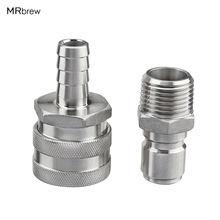 Stainless Steel Quick Disconnect Connect Set For Homebrew Kettle 1/2''NPT Beer Connectors Kit Homebrewing Tools 2024 - buy cheap