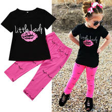 2017 Girls Clothes Set New Kids Infant Toddler Baby Girls Clothes T-shirt Tops + Pants Leggings Outfits Set 2024 - buy cheap