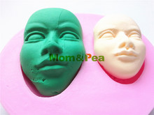 Mom & Pea-molde de silicona con forma de caras, decoración de pasteles, Fondant, 3D, grado alimenticio, 0168 envío gratis 2024 - compra barato