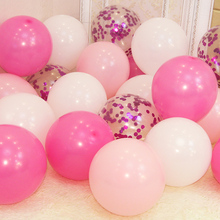 15 pçs 12 polegada coloridos balões de látex confetes balões de ar inflável bola balão de hélio para fontes de festa de casamento de aniversário 2024 - compre barato
