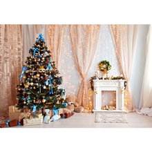 Домашняя гирлянда для камина, для дома, для рождественской вечеринки, фон для фотосъемки с принтом, занавески, украшенные блестками, Рождественская елка, для маленьких детей 2024 - купить недорого