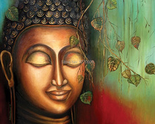 Newly Designed Popular Portrait Item Handmade Cheap Buddha Wall Oil Picture for Home Decoration Buddha Face Canvas Oil Painting 2024 - buy cheap