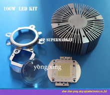 Luz branca de alta potência + refletor de lente + resfriador de calor, 100 w, 100 w, 2 unidades, frete grátis