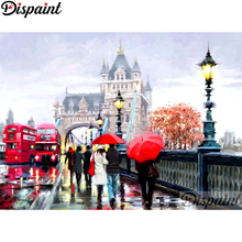 Необычная полная квадратная/круглая дрель 5D DIY Алмазная картина "Лондонский уличный пейзаж" вышивка крестиком 5D домашний декор A11042 2024 - купить недорого