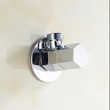 One Pair High quality New 1/2"male Brass Bathroom Angle Stop Valve Chrome finish Filling valves bathroom part HJ-0312 2024 - buy cheap