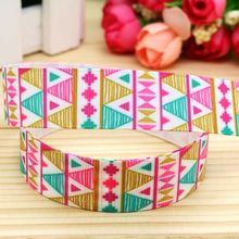 7/8'' Free shipping flowers printed grosgrain ribbon hair bow headwear party decoration wholesale OEM 22mm H4759 2024 - buy cheap