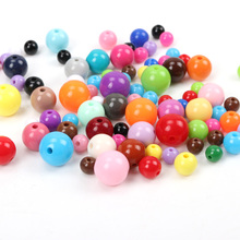 2019 New Arrivals Mixed Solid Round Bead Ball Acrylic Spacer Loose Beads For Jewelry Making 6/8/10/12/14/16/18mm YKL0217 2024 - buy cheap