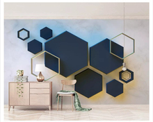 beibehang Custom classic stereo modern minimalist geometric marble mosaic TV bedroom background papel de parede 3d wallpaper 2024 - buy cheap