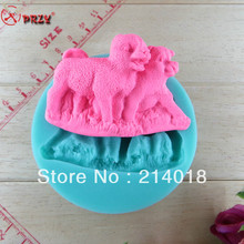 Silicone Fondant Molds Dog Mold Chocolate Silicone Forms Animal Fondant Sugarcraft Cake Decoration Mould Aroma Stone Moulds PRZY 2024 - buy cheap