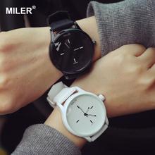 Original MILER Brand Soft Silicone Strap Jelly Quartz Watch Wristwatches for Women Ladies Lovers Black White 2024 - buy cheap