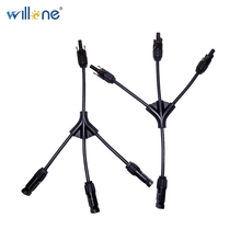 Willone 2 Pair free shipping PV cable connector Y branch for solar system,1 to 3 branch cable connector 2024 - buy cheap