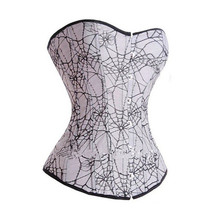 High Quality Sexy Adult Gothic Spider Web Net Overlay Corset Bustier Women Overbust Bustier Hot design Sexy corset  Hot Sale 2024 - buy cheap