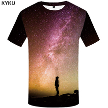 T-shirts engraçado galáxia espaço t-shirts homem nebulosa tshirts casual montanha anime roupas personagem t-shirts 3d harajuku camisa impressão 2024 - compre barato