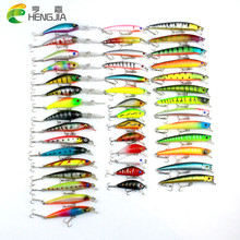 HENGJIA 43PCS Fishing Lures Kit Mixed Set Artificial Fishing Bait 2024 - buy cheap