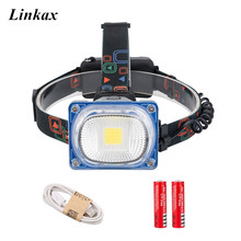 2018 Rechargeable COB LED Headlamp 3 Modes LED Head Light Lamp Outdoor Camping Hunting Fishing Flashlight+USB Charging Cable 2024 - buy cheap