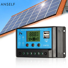 Regulador de carga solar lcd 10a 12.6v, regulador solar pwm para painel solar, lâmpada de bateria de lítio 2024 - compre barato