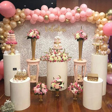 10pcs wedding birthday christmas backdrops cylinder metal rack  Cakes display for party hotel bar cake shop flower dessert decor 2024 - buy cheap