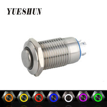 12mm Metal Waterproof Switches with light High Head Momentary Car System Home use Stainless Steel Push Button Switch 2024 - buy cheap