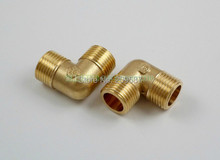 2pcs 3/8" BSP Male Elbow Connection Pipe Brass Coupler Adapter 2024 - buy cheap