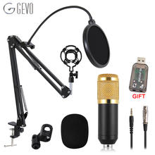 GEVO BM 800 micrófono pc Wired estudio condensador Karaoke Mic BM800 y filtro Pop NB 35 brazo para alimentación phantom de PC micrófono para Grabación Vocal Micrófono BM-800 2024 - compra barato