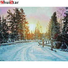 5d pintura diamante panorâmica inverno sol bordado diamante para perfuração completa imagem quadrada para decoração strass xy1 2024 - compre barato