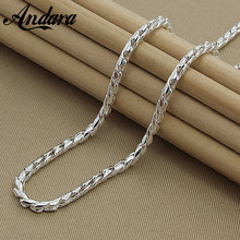 Wholesale Price Men's 4mm Twisted Chain Necklaces 925 Sterling Silver Jewelry for Women 2024 - buy cheap