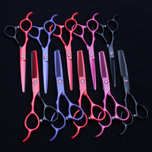 2Pcs Left Hand 5.5" 16cm Customized Logo Professional Hairdressing Scissors Cutting Shears Thinning Scissors Hair Scissors C8001 2024 - buy cheap