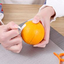 10 pçs utensílios de cozinha ferramentas de cozinha descascador parer tipo dedo aberto laranja casca dispositivo 2024 - compre barato