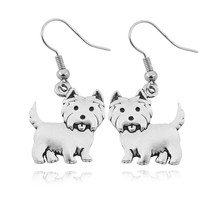 Vintage 3D Westie Dog Earring Pet Charms Big Drop Earrings For Women Brincos Boho Earings Fashion Jewelry Pendientes Mujer 2024 - buy cheap