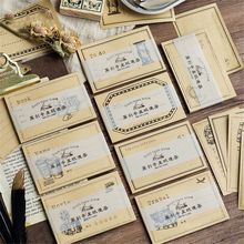 30sheets Vintage Kraft Paper Sticky Notes Kawaii Memo Pad Scrapbooking Planner Stickers Paper Bookmarks Korean Stationery 2024 - buy cheap