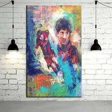 Frameless Oil Painting Soccer Star Messi Oil Paintings On Canvas Football King Messi Pictures For Living Room Decorations 2024 - buy cheap