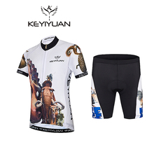 2018 KEYIYUAN, pantalones cortos de verano para niños, ropa de ciclismo Freddy Krueger, ropa de bicicleta MTB, carreras de carretera, ropa de ciclismo para niños 2024 - compra barato