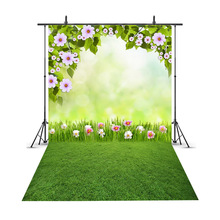  Spring Easter Background for Photography Green Grass Bokeh Photo Backdrop Studio Newborn Baby Portrait Photo Booth 2024 - buy cheap