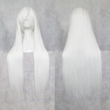 Suigintou-peruca para cosplay, 80cm, branca, longa e lisa, fantasia + touca 2024 - compre barato