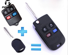 4 кнопки модифицированный Флип складной пульт дистанционного ключа оболочки для Ford с лучшей ценой 2024 - купить недорого