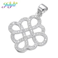 Juya DIY Women's Jewelry Findings Hand made Floating Square Charms Pendant Accessories For Women Wedding Gift Jewelry Making 2024 - buy cheap