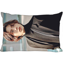 Funda de almohada de satén personalizada Park Bo Gum, 35x45cm (un lado), impresa con cremallera, regalo personalizado con su imagen 2024 - compra barato