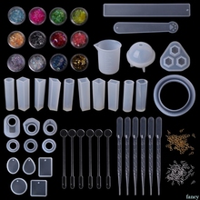 1 Set Epoxy Resin Kit DIY Jewelry Making Tools Shiny Powder  Silicone Mold Necklace Pendant Ring Gifts Handmade Creative 2024 - buy cheap